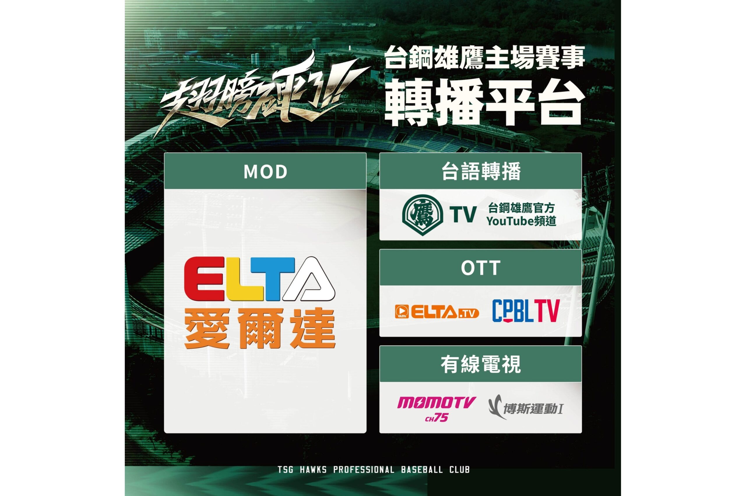 Read more about the article 2025台鋼雄鷹主場賽事轉播平台